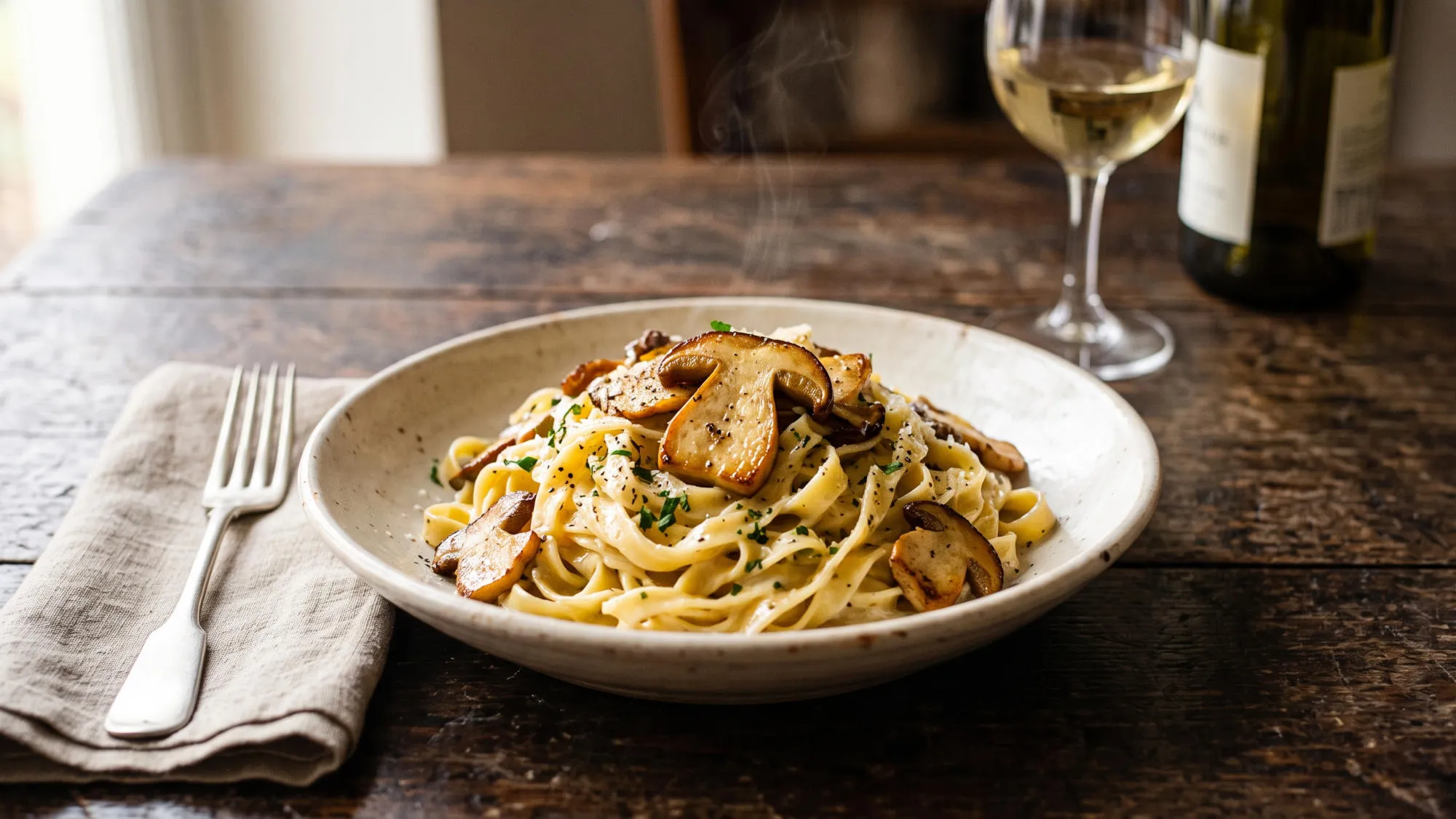 Tagliatelle ai Funghi Porcini: Ricetta Tradizionale e Calcolo Porzioni
